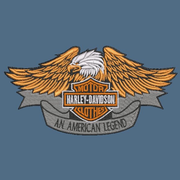 Harley Davidson Embroidered Adult Unisex Crewneck Sweatshirt Eagle Biker - Picture 7 of 14